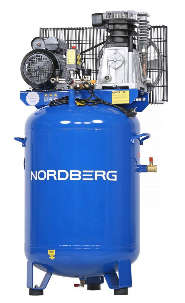 Компрессор вертикальный поршневой с ременной передачей 220 В, ресивер 150 л, 446 л/мин NORDBERG NCEV