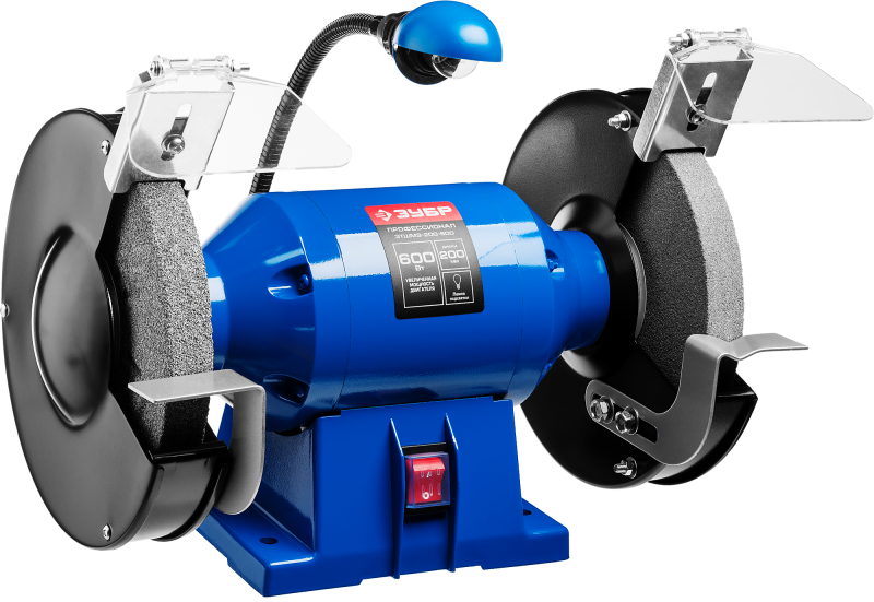 Станок ЗУБР "ПРОФЕССИОНАЛ" точильный двойной, лампа подсветки, D200х25хd32мм, 600Вт ЗТШМЭ-200-600