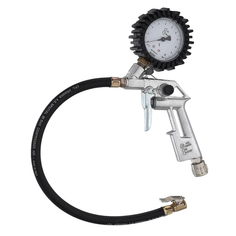 Пистолет для подкачки колес боковой ITALY (Манометр WIKA) GUN6